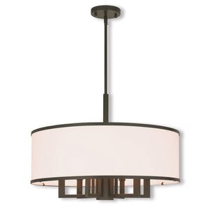 HomeRoots Bronze Seven-Light Dimmable Chandelier with Unique Shades for Stylish Ambiance in Any Room 687941