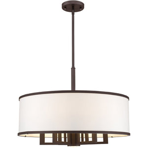 HomeRoots Bronze Seven-Light Dimmable Chandelier with Unique Shades for Stylish Ambiance in Any Room 687941