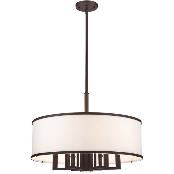 HomeRoots Bronze Seven-Light Dimmable Chandelier with Unique Shades for Stylish Ambiance in Any Room 687941