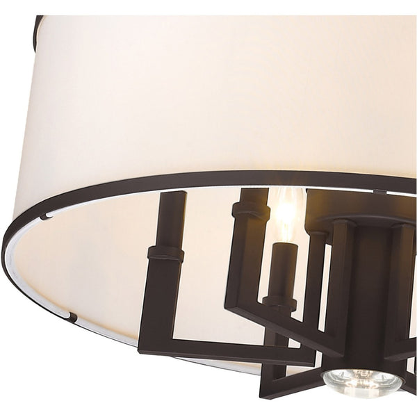 HomeRoots Bronze Seven-Light Dimmable Chandelier with Unique Shades for Stylish Ambiance in Any Room 687941
