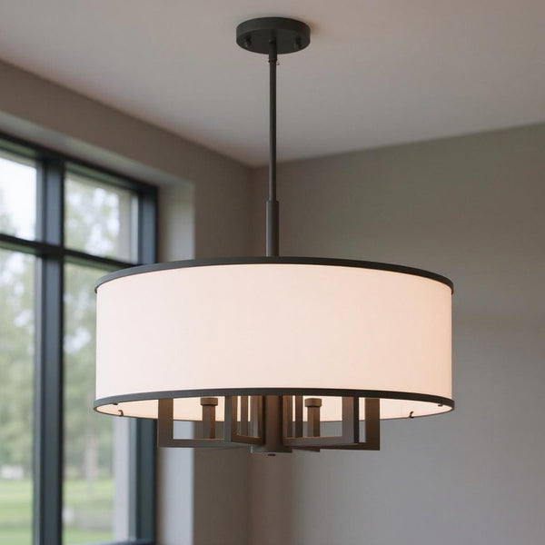 HomeRoots Bronze Seven-Light Dimmable Chandelier with Unique Shades for Stylish Ambiance in Any Room 687941