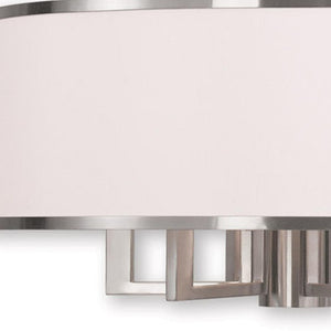 HomeRoots Six Light Dimmable Chandelier – Modern Cylinder Design with Durable Shades for Elegant Ambiance 687942
