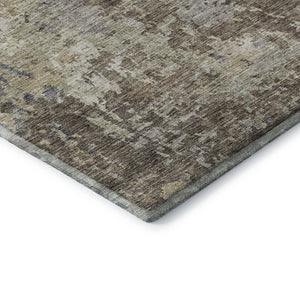HomeRoots 5' X 8' Abstract Area Rug in Beige, Blue, and Gray - Washable, UV Protected, Kid & Pet Friendly! 687951