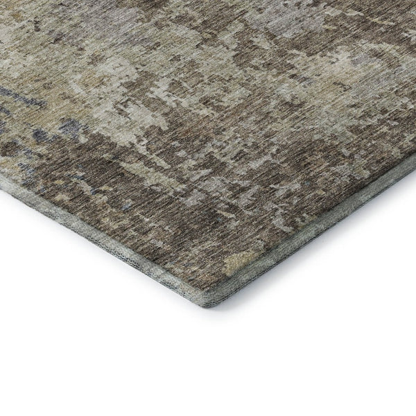 HomeRoots 5' X 8' Abstract Area Rug in Beige, Blue, and Gray - Washable, UV Protected, Kid & Pet Friendly! 687951