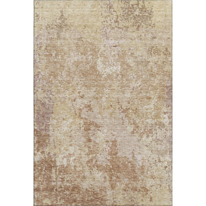 HomeRoots 10' Copper and Beige Abstract Area Rug - Washable, UV Protected, Durable for High-Traffic Homes 687967