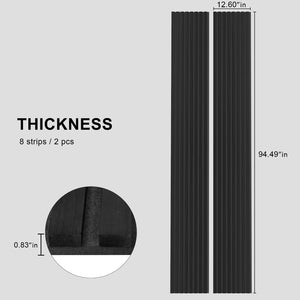 English Elm 2 Pack Solid Wood Slat Acoustic Panels Handcrafted for Media Rooms and Home Offices Black T3210P487479