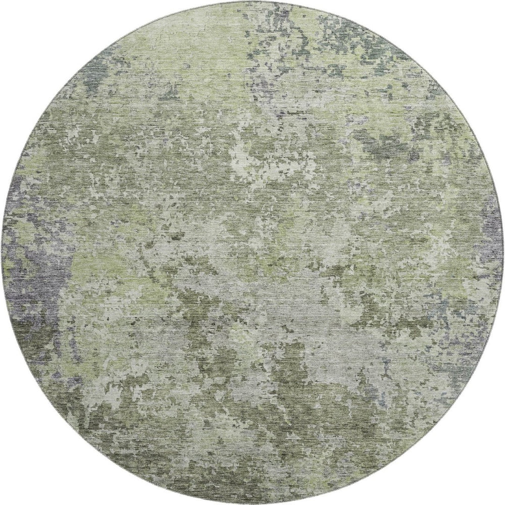 HomeRoots 8' Colorful Abstract Round Rug with UV Protection - Durable, Washable, and Perfect for Any Room! 687970