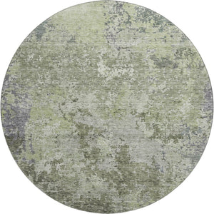 HomeRoots 8' Colorful Abstract Round Rug with UV Protection - Durable, Washable, and Perfect for Any Room! 687970