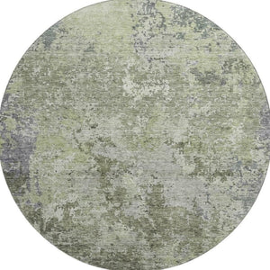 HomeRoots 8' Colorful Abstract Round Rug with UV Protection - Durable, Washable, and Perfect for Any Room! 687970