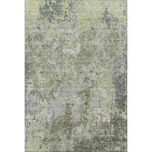 HomeRoots 9' X 12' Abstract Area Rug in Green, Gray & Purple - Washable, UV Protected, & Perfect for Homes! 687972