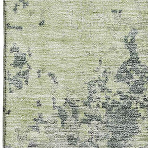 HomeRoots 10' X 14' Abstract Washable Area Rug in Green, Gray & Purple - UV Protected, Durable & Stylish Decor 687973