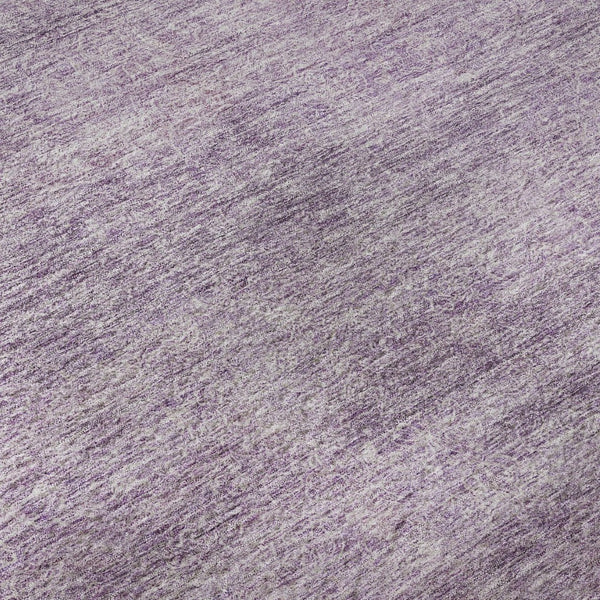 HomeRoots 9' X 12' Contemporary Lavender & Ivory Abstract Area Rug - Washable, UV-Protected, Durable Design 687978