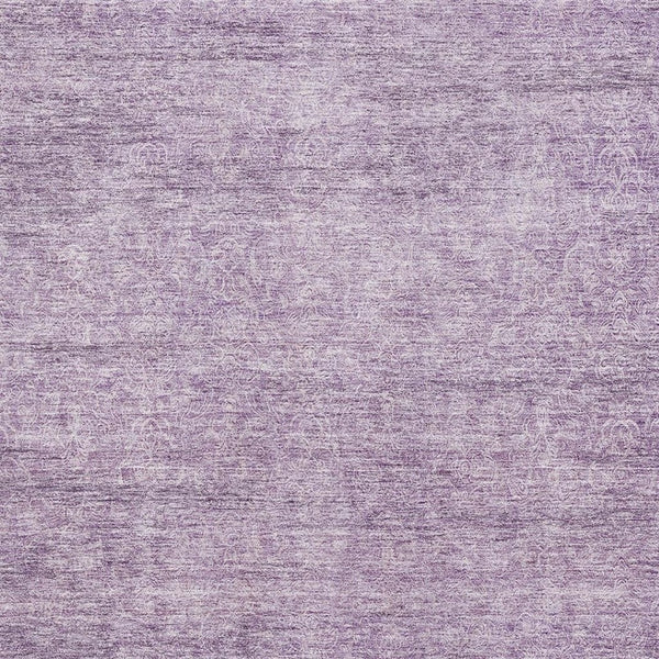 HomeRoots 9' X 12' Contemporary Lavender & Ivory Abstract Area Rug - Washable, UV-Protected, Durable Design 687978