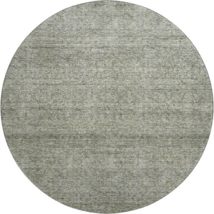 HomeRoots 8' Sage and Beige Abstract Round Rug – Washable, Stain-Resistant, and UV Protected for All Spaces 687982