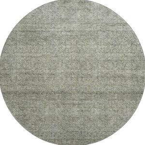 HomeRoots 8' Sage and Beige Abstract Round Rug – Washable, Stain-Resistant, and UV Protected for All Spaces 687982