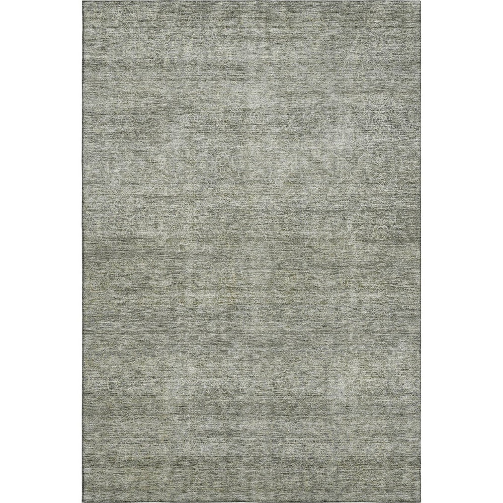 HomeRoots 9' X 12' Sage and Beige Abstract Area Rug - Washable, UV-Protected, Durable for High-Traffic Homes 687984