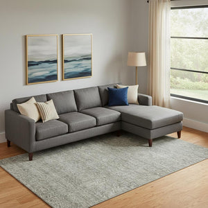 HomeRoots 10' X 14' Sage & Beige Abstract Area Rug – Washable, UV-Protected, Stylish & Durable for Any Space 687985