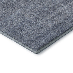 HomeRoots 8' Sky Blue and Beige Abstract Round Rug – Washable, UV-Protected, Durable Design for Modern Spaces 687994