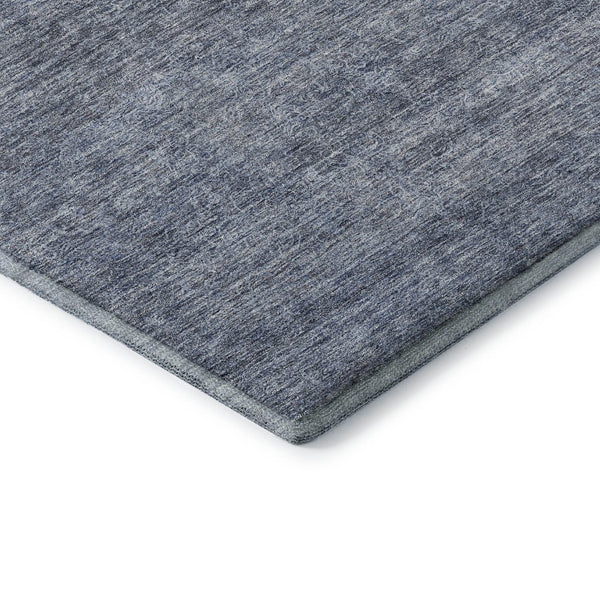 HomeRoots 8' Sky Blue and Beige Abstract Round Rug – Washable, UV-Protected, Durable Design for Modern Spaces 687994
