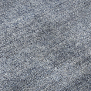 HomeRoots 8' Sky Blue and Beige Abstract Round Rug – Washable, UV-Protected, Durable Design for Modern Spaces 687994