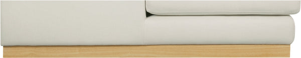 Johanna Cream Linen Textured Fabric 3-Piece Sectional 687Cream-Sectional Meridian Furniture