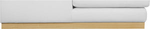 Johanna White Linen Textured Fabric 3-Piece Sectional 687White-Sectional Meridian Furniture