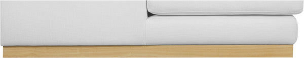 Johanna White Linen Textured Fabric 3-Piece Sectional 687White-Sectional Meridian Furniture