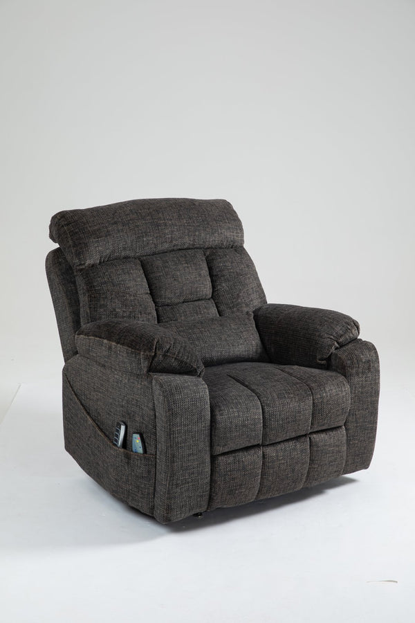 English Elm Old Age Electric Lift Chair - Full Recline, Heat & Massage, Heavy-Duty Foam, Dual Remote Controls W547S00051