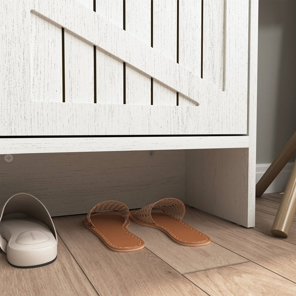 English Elm Multi-Functional Four-Layer Mdf Shoe Cabinet - Modern Minimalist Storage For Entryway Organization W3226P279088