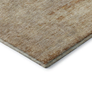 HomeRoots 10' X 14' Copper And Beige Abstract Area Rug – Washable, UV-Protected, Perfect for Active Homes! 688003