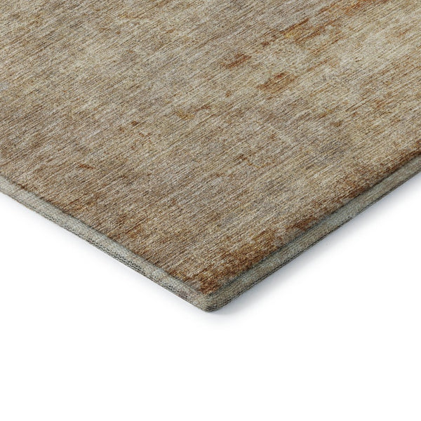 HomeRoots 10' X 14' Copper And Beige Abstract Area Rug – Washable, UV-Protected, Perfect for Active Homes! 688003