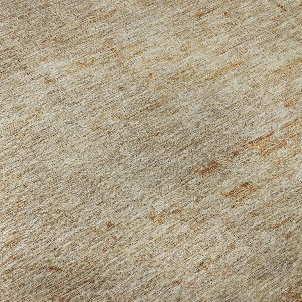 HomeRoots 10' X 14' Copper And Beige Abstract Area Rug – Washable, UV-Protected, Perfect for Active Homes! 688003