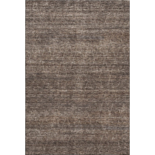 HomeRoots 10' X 14' Coffee & Beige Geometric Area Rug - Stylish, Stain-Resistant, UV Protected for Busy Homes 688009