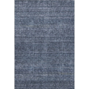 HomeRoots 10' X 14' Stylish Navy Blue & Beige Geometric Area Rug - Washable, UV Protected, Stain Resistant! 688015