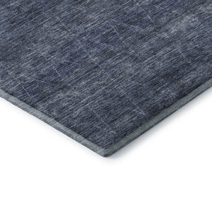 HomeRoots 10' X 14' Stylish Navy Blue & Beige Geometric Area Rug - Washable, UV Protected, Stain Resistant! 688015