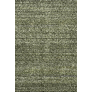 HomeRoots 10' X 14' Olive Green & Gray Geometric Area Rug – Stylish, Stain Resistant, UV Protected for Families! 688021