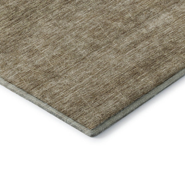 HomeRoots 9' X 12' Stylish Wheat & Beige Geometric Washable Area Rug with UV Protection for Modern Homes 688026