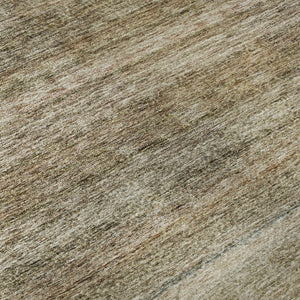 HomeRoots 10' Copper Gray and Beige Striped Washable Area Rug - Durable, Stain-Resistant, UV Protection! 688051