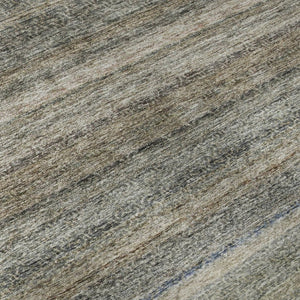HomeRoots 10' X 14' Stylish Taupe Beige & Blue Striped Washable Area Rug with UV Protection & Stain Resistance 688057