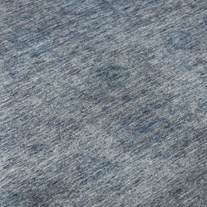 HomeRoots 5' X 8' Blue And Silver Abstract Washable Area Rug with UV Protection for High-Traffic Spaces 688089