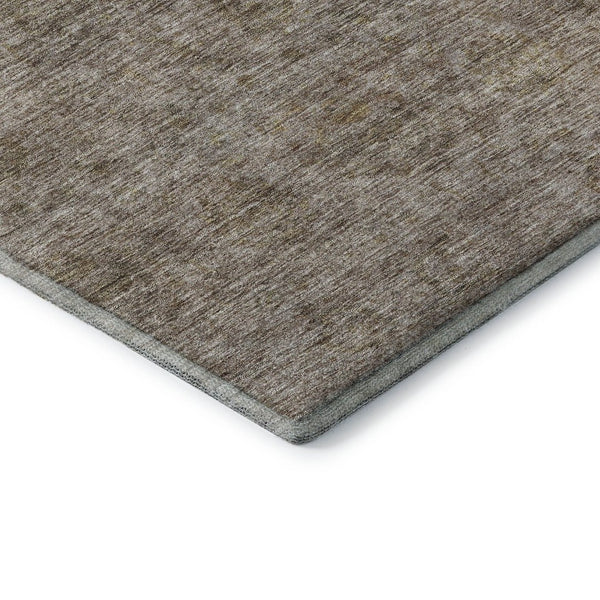 HomeRoots 9' X 12' Abstract Brown & Beige Area Rug – Washable, UV Protected, Durable & Pet-Friendly Design 688098