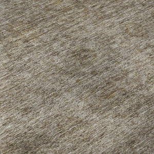 HomeRoots 9' X 12' Abstract Brown & Beige Area Rug – Washable, UV Protected, Durable & Pet-Friendly Design 688098