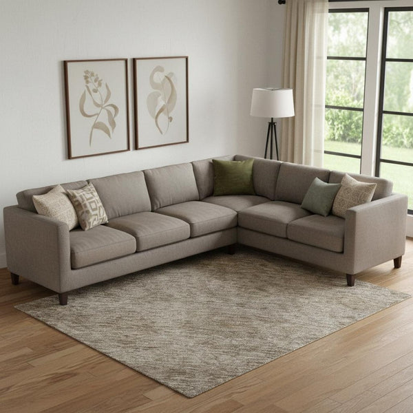 HomeRoots 10' X 14' Brown Beige Abstract Area Rug – Washable & UV Protected for Elegant, Durable Spaces 688099