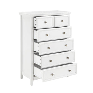 English Elm Modern 6-Drawer Dresser - Stylish Farmhouse Storage Solution With Vintage Hardware For Any Room W2275P149796
