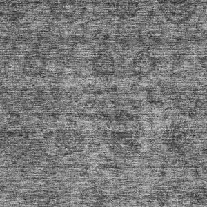 HomeRoots 5' X 8' Stylish Gray & Silver Abstract Washable Area Rug with UV Protection for Modern Homes 688101