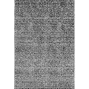 HomeRoots 10' X 14' Gray and Silver Abstract Area Rug - Stylish, Washable, UV-Protected for High-Traffic Spaces 688105