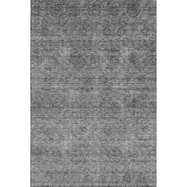 HomeRoots 10' X 14' Gray and Silver Abstract Area Rug - Stylish, Washable, UV-Protected for High-Traffic Spaces 688105