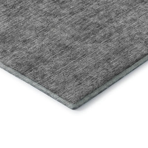 HomeRoots 10' X 14' Gray and Silver Abstract Area Rug - Stylish, Washable, UV-Protected for High-Traffic Spaces 688105