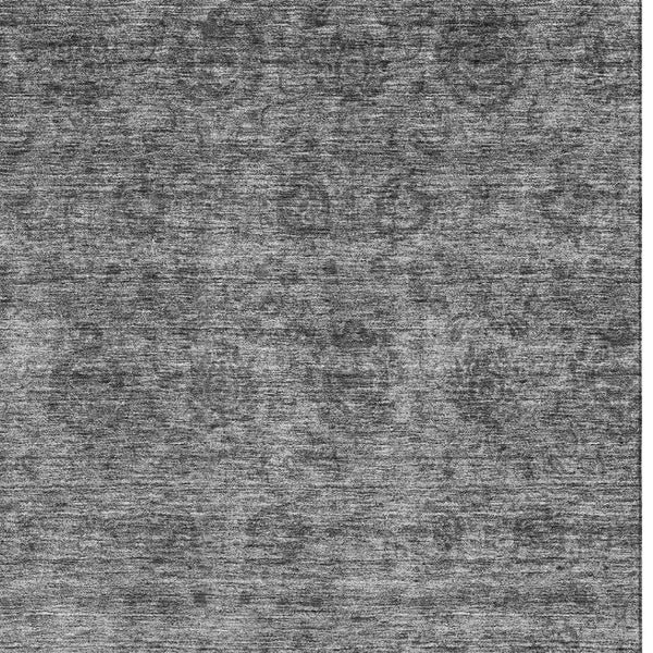 HomeRoots 10' X 14' Gray and Silver Abstract Area Rug - Stylish, Washable, UV-Protected for High-Traffic Spaces 688105
