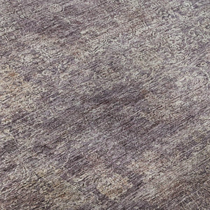 HomeRoots 5' X 8' Abstract Plum And Ivory Area Rug - Stain Resistant, UV Protected, Machine-Washable Elegance 688125